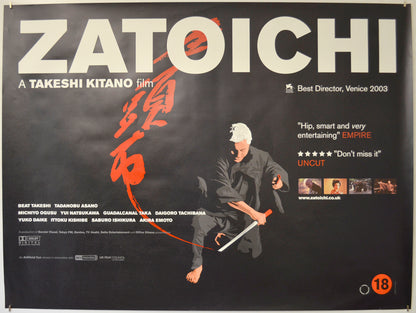 Zatoichi  (a.k.a. The Blind Swordsman: Zatoichi)   Original Quad Poster - Film Poster - Movie Poster