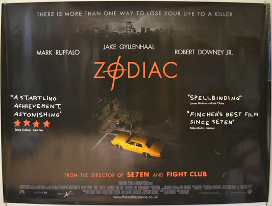 Zodiac Original Quad Poster - Film Poster - Movie Poster