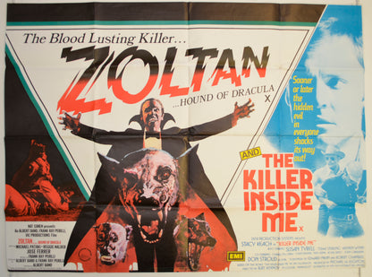 Zoltan... Hound Of Dracula / The Killer Inside Me  Original British Quad Poster - Film Poster - Movie Poster 