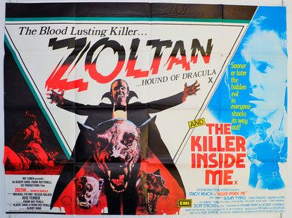 Zoltan... Hound Of Dracula / The Killer Inside Me  Original British Quad Poster - Film Poster - Movie Poster 