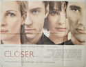 Closer. Близость / closer (2004). Julia Roberts Jude Law. Близость Постер.
